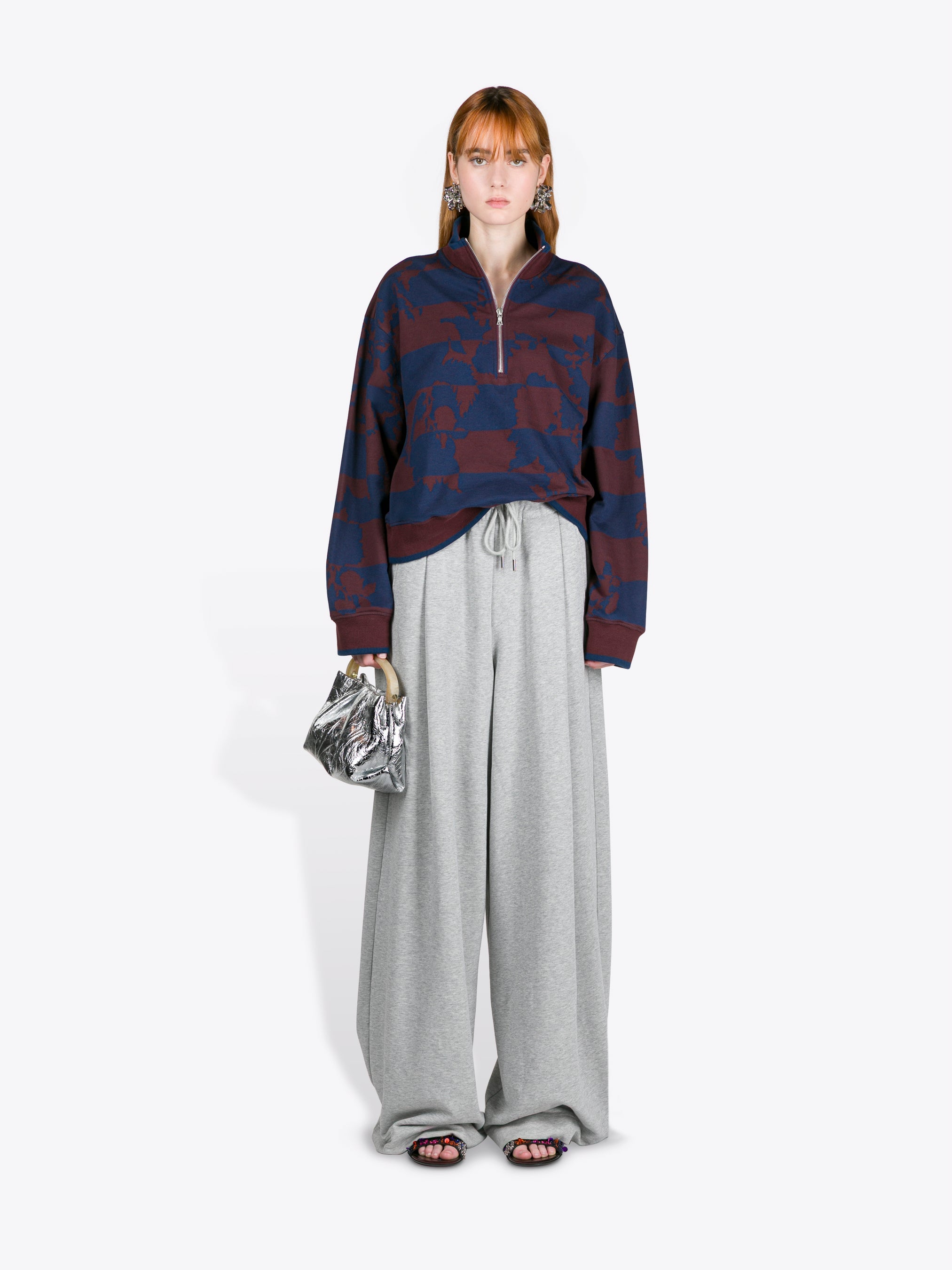 Printed Zipped Sweatshirt