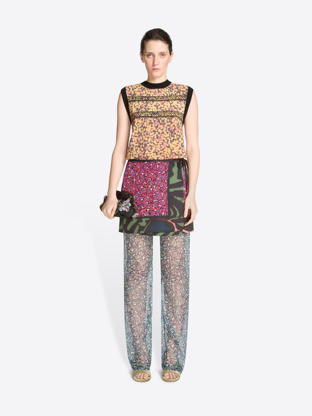 Printed Wrap Skirt
