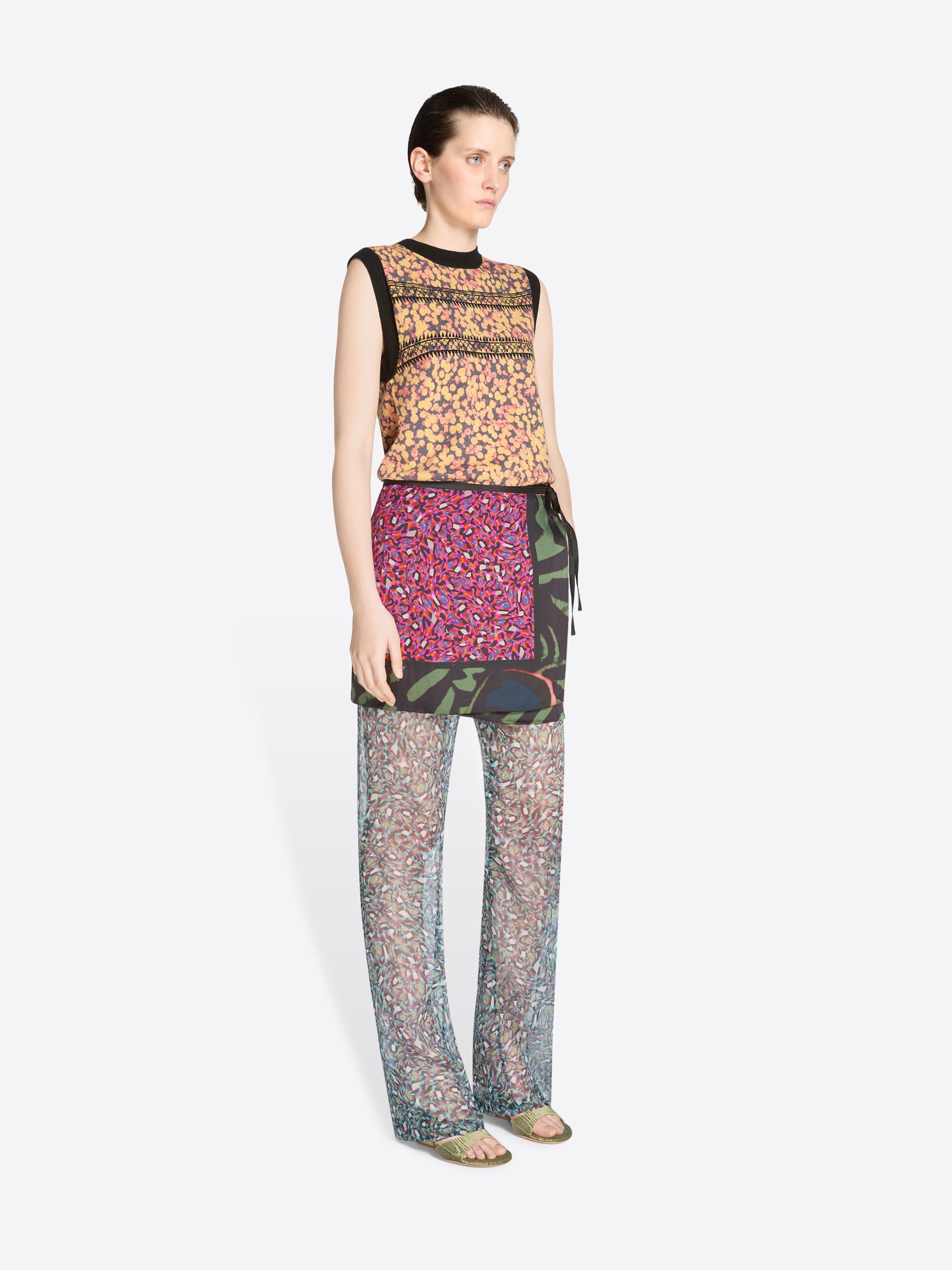 Printed Wrap Skirt