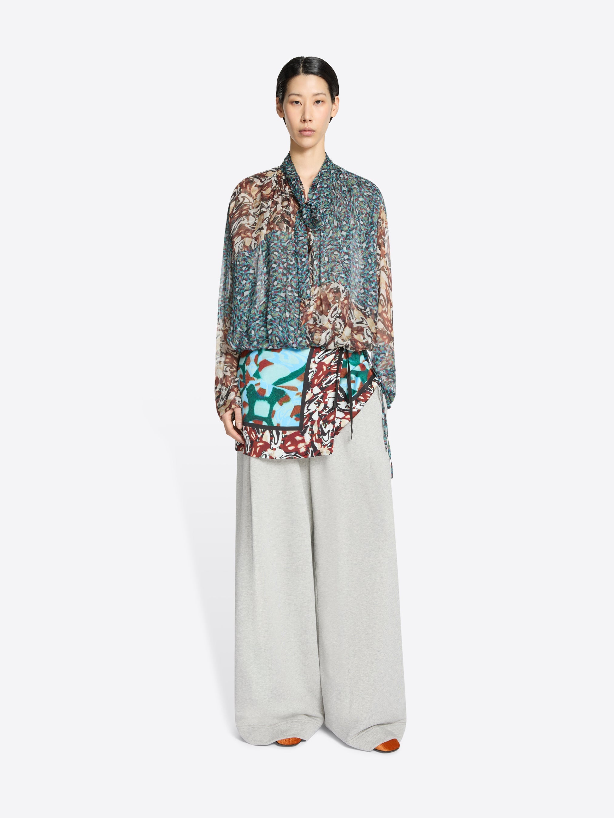 Printed Wrap Skirt