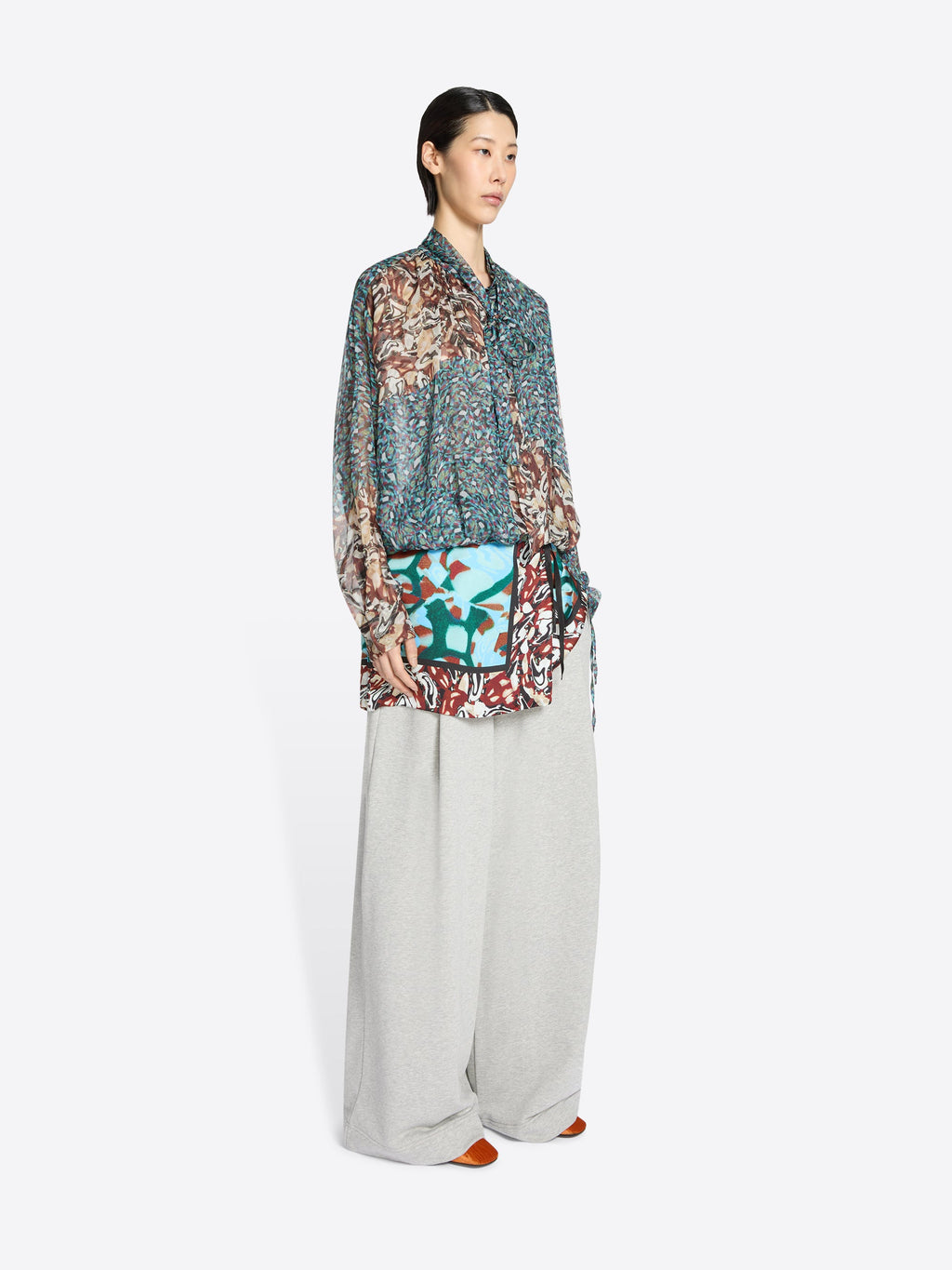 Printed Wrap Skirt