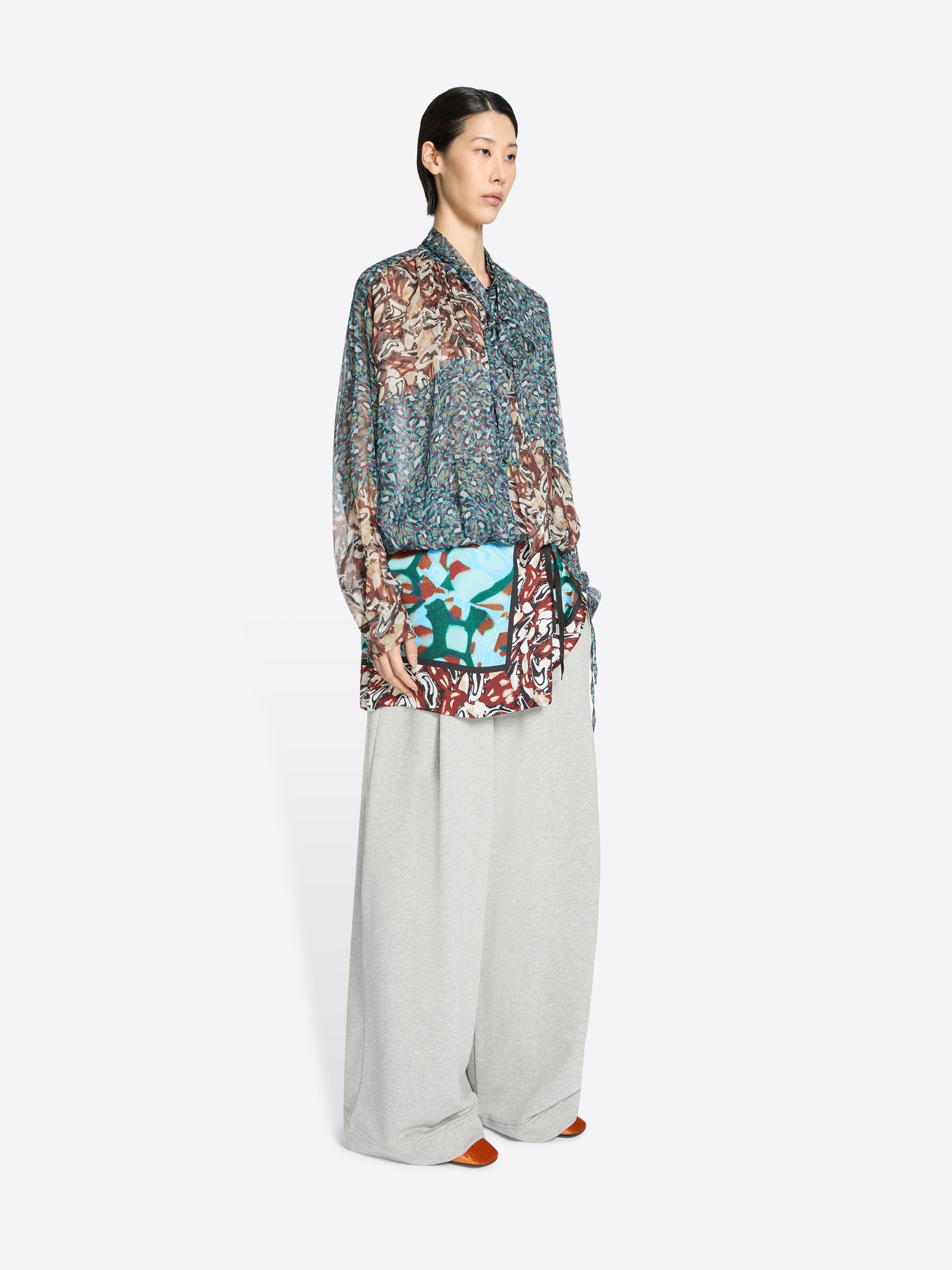 Printed Wrap Skirt
