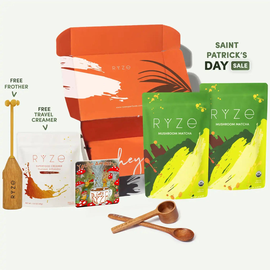 Mushroom Matcha Starter Kit (60 Servings) - for Simple Morning Drink Routines
