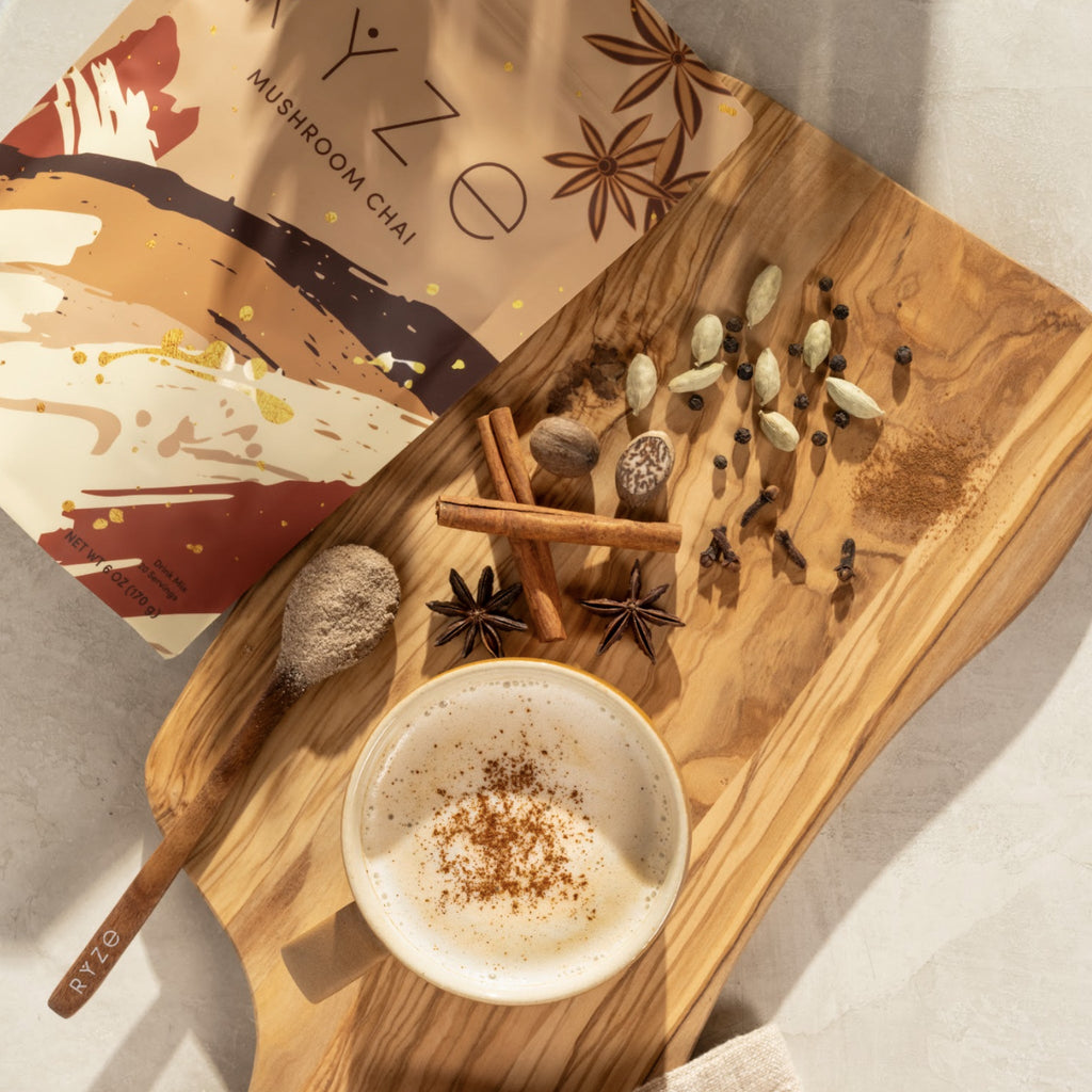 Mushroom Chai (20 Servings) - for Simple Morning or Evening Drinks