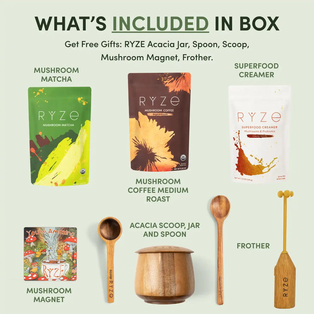 RYZE Ritual Set (Matcha and Coffee) - for Morning and Evening Preparation