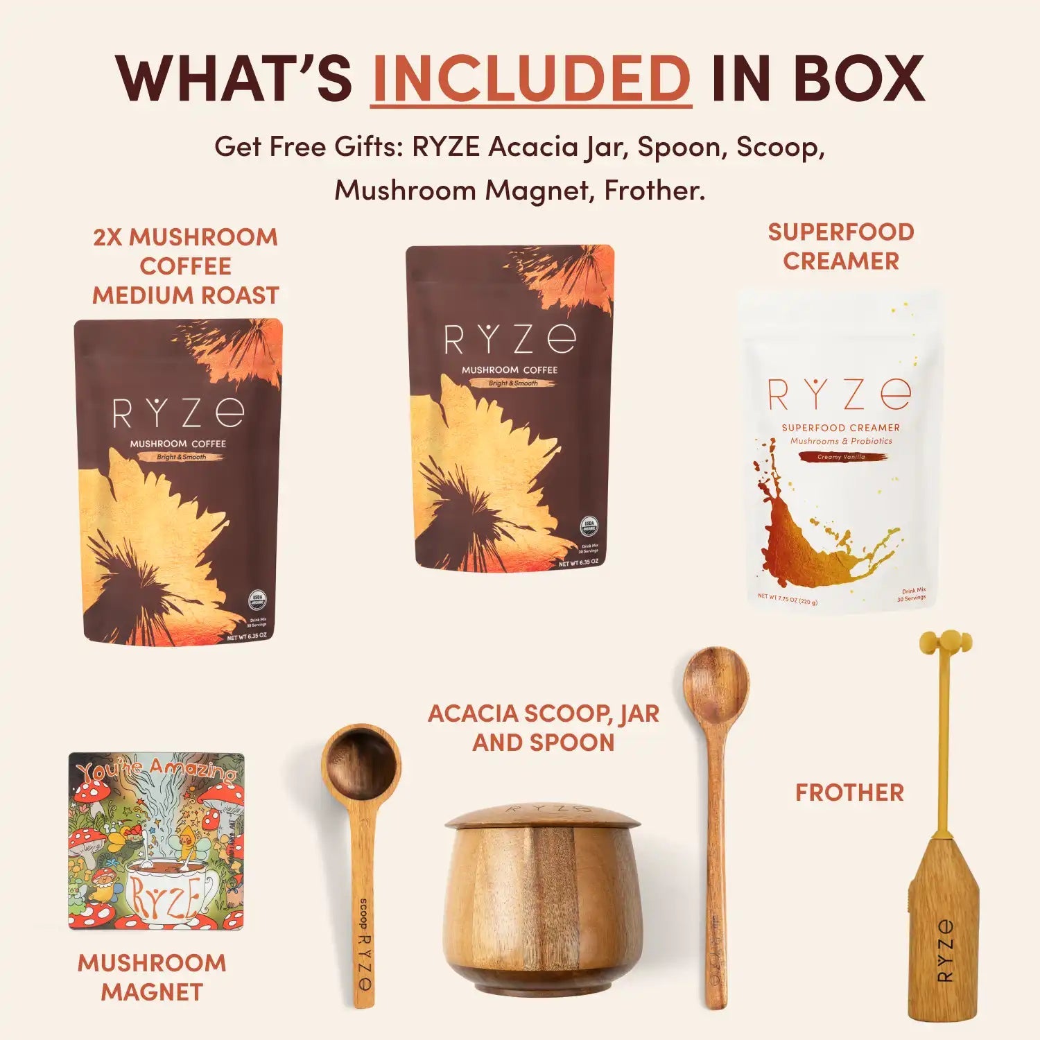 RYZE Ritual Set (90 Servings) - for Morning and Evening Preparation